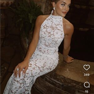 Amanda Uprichard White Lace Bridal Dress